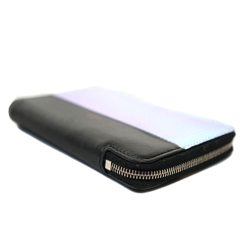 Celine Around Zip Wallet Compact Leather Black Bifold Mirror